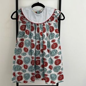 Le Za Me Toddler Girls Abstract Cotton Dress Short Sleeve Size 6 Multicolor